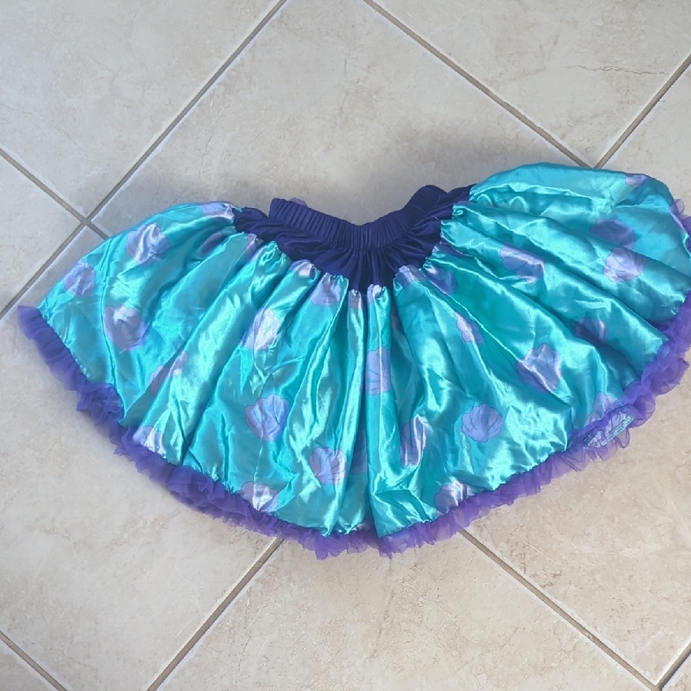 Disney Girls Size 10 Ariel, Little Mermaid  Turquoise and Purple Skirt